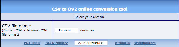 GPX to CSV Online Converter