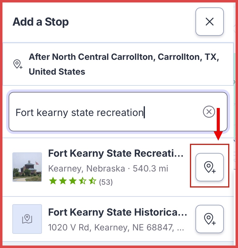 Screenshot Add Stop Fort Kearny 2026-09-22.jpg